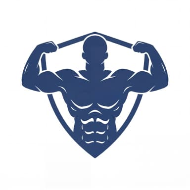 Stiliserad bodybuilder-silhuett som representerar cutting / definition